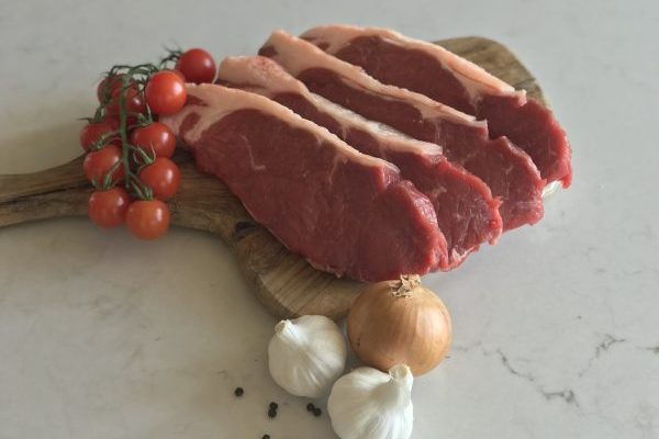 sirloin steak, grass fed beef steaks, Russell's butchers